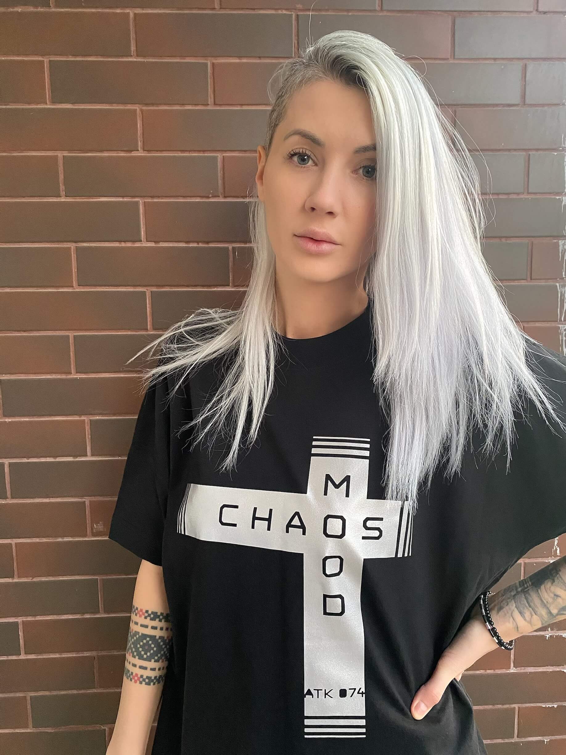 Chaos Mood Oversized Unisex T-Shirt - Image 2