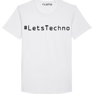 #LET’STECHNO UNISEX WHITE T-SHIRT