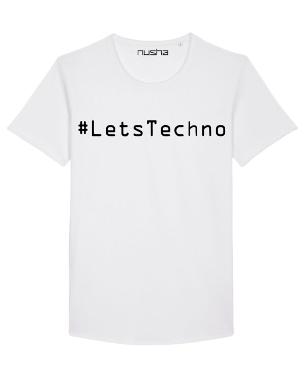 #LET’STECHNO UNISEX WHITE T-SHIRT