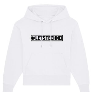 #Let'sTechno / #HardcoreMotherfucker Unisex White Hoodie