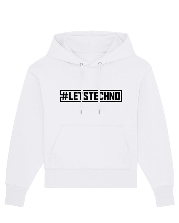#Let'sTechno / #HardcoreMotherfucker Unisex White Hoodie